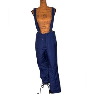 1st Down Vintage Overall Snow Bib Navy Size Medium